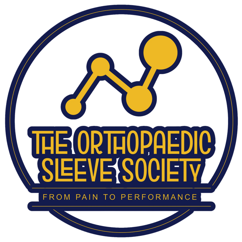 Logo of The Orthopaedic Sleeve Society with a blue and yellow design on a white background.